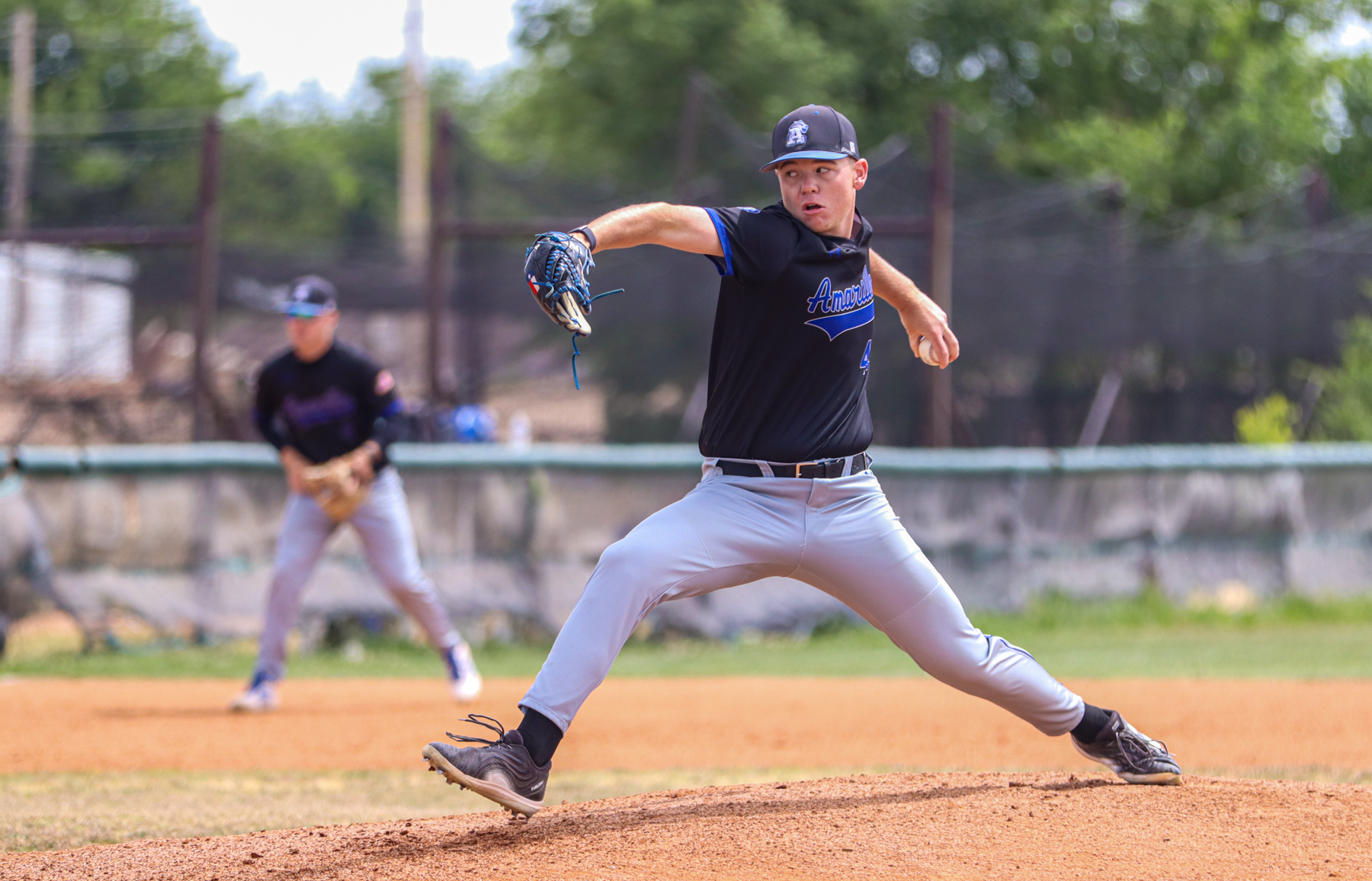 Aiden White pitching vs. Frank Phillips College, April 30
